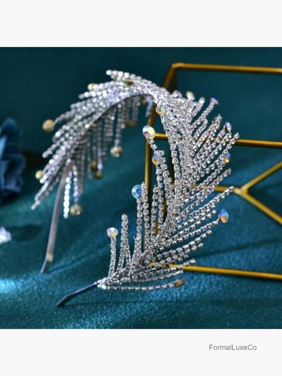 Rhinestone Bridal Hair Band - Crystal Chain Headpiece for Wedding